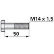 Schraube für Kreiselegge M 14 x 1,5 x 50 – Schrauben Ersatzteil