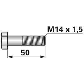 Schraube für Kreiselegge M 14 x 1,5 x 50 – Schrauben Ersatzteil