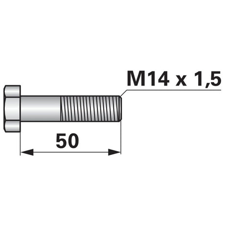 Schraube für Kreiselegge M 14 x 1,5 x 50 – Schrauben Ersatzteil