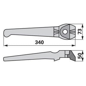 Kreiseleggenzinke rechts zu Lely 1.1699.0112. – Kreiselegge Ersatzteil