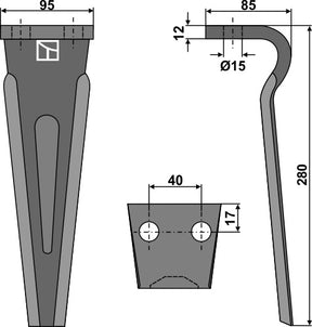 Kreiseleggenzinken 280mm E1005801 zu Forigo-Roteritalia