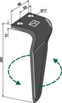 Kreiseleggenzinken 280mm links zu Sovema