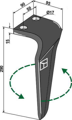 Kreiseleggenzinken 290mm links 622718 zu Celli