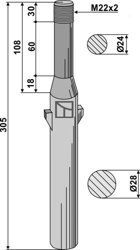 Kreiseleggenzinken 305mm 0122501 zu Agrator