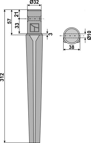 Kreiseleggenzinken 312mm zu Ceccato