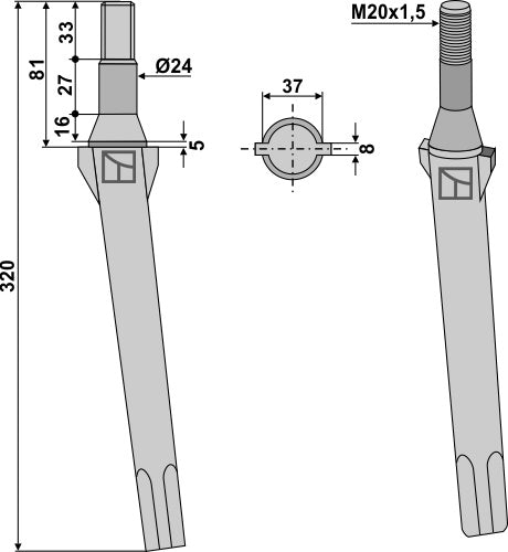 Kreiseleggenzinken 320mm zu Rotorland