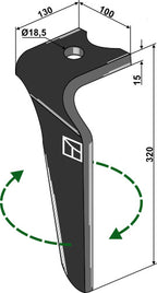 Kreiseleggenzinken 320mm rechts 73000HF1230 zu Kongskilde