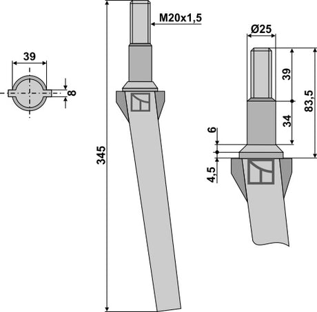 Kreiseleggenzinken 345mm zu Rotorland