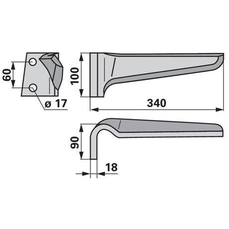 Kreiseleggenzinke links zu Regent EB8300014 – Kreiselegge Ersatzteil