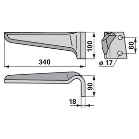 Kreiseleggenzinke rechts zu Regent EB8300013 – Kreiselegge Ersatzteil