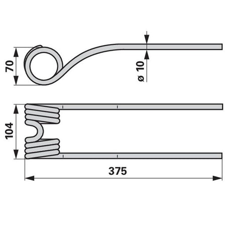 Kreiselheuerzinken 16502744, 06565574 zu Deutz-Fahr – Deutz Ersatzteile Ersatzteil