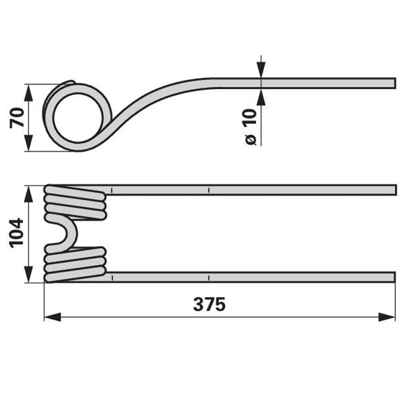 Kreiselheuerzinken 16502744, 06565574 zu Deutz-Fahr – Deutz Ersatzteile Ersatzteil