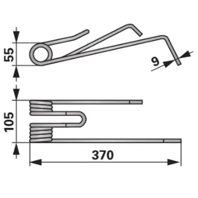 Kreiselheuerzinken rechts 4.1017.0138.0 zu Lely – Kreiselheuer Ersatzteil