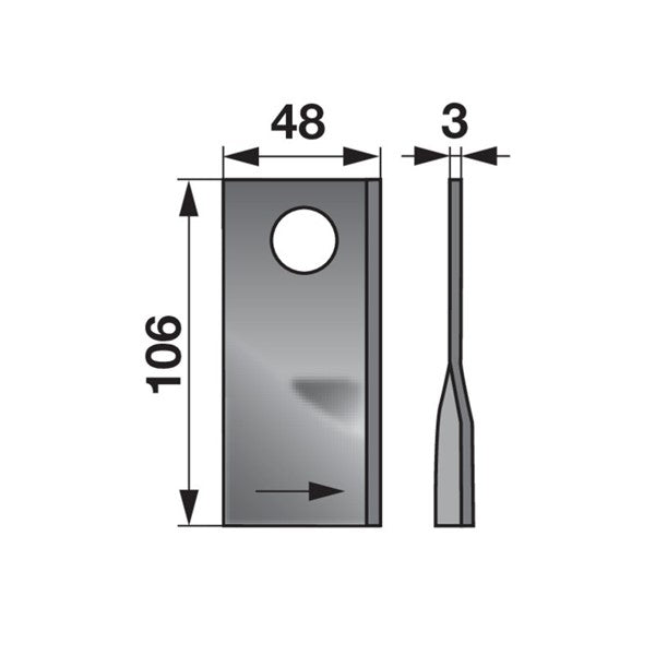 Kreiselmäherklingen rechts 104266.0 zu Claas Trommelmäher – Ernte Ersatzteil