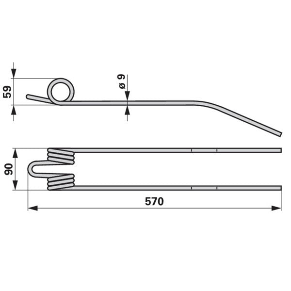 Kreiselschwaderzinke VF16600420.86 zu Vicon - PZ – Kreiselschwader Ersatzteil