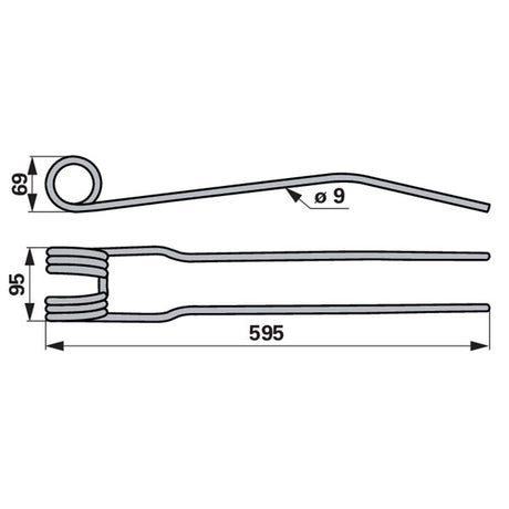 Kreiselschwaderzinke VF16644863.86 zu Vicon - PZ – Kreiselschwader Ersatzteil