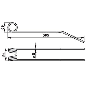 Kreiselschwaderzinken VF16606394.86 zu Deutz-Fahr – Deutz Ersatzteile Ersatzteil