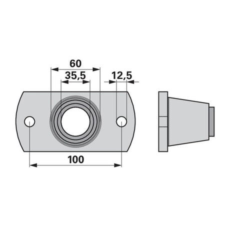 Krümelwalzenlagerung komplett 35,5 mm – Lager Ersatzteil