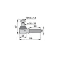 Kugelgelenk links ESM 2890160 – Kugelgelenke für Traktor Ersatzteil