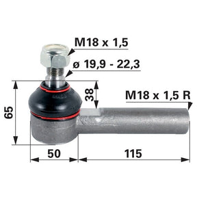 Kugelgelenk 1-33-743-603 zu Steyr – Sonstiges für Traktor Ersatzteil