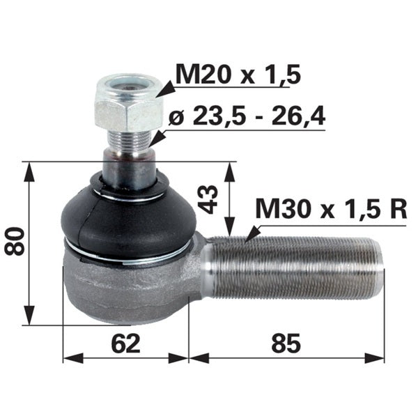 Kugelgelenk 129257 zu Manitou – Kugelgelenke für Traktor Ersatzteil
