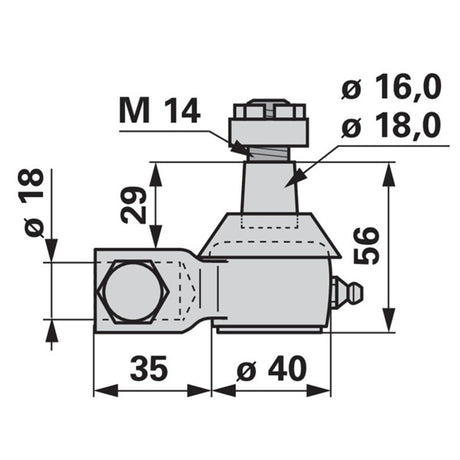 Kugelgelenk zum Untermesser ESM 2890100 – Kugelgelenke für Traktor Ersatzteil