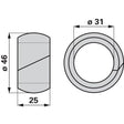 Kugelring AD 46 x ID 31 x B 25 mm anstelle von Reform 110.414.328 – Landtechnik Ersatzteil