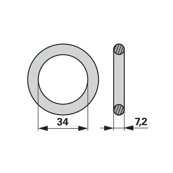 Rundschnurring AD 58,4 x ID 34 x B 7,2 mm Reform 15806020 – Landtechnik Ersatzteil