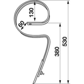 Kultureggenzinke komplett 32x10mm – Egge Zinken Ersatzteil