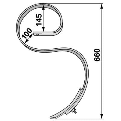 Kultureggenzinke komplett 32x12mm – Egge Zinken Ersatzteil