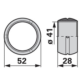 Lager AM8117.01 - 100.6060 - AD 52 x ID 41 x B 28 mm - zu Aebi – Lager Ersatzteil