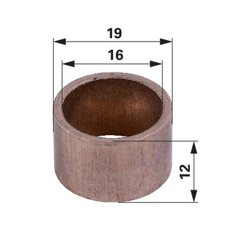 Buchse AD 19 x ID 16 x L 12 mm anstelle von Reform 900.220.020 – Bandheuer Ersatzteil