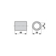 Lagerbuchse PVC 26 x 36 x 49 mm – Buchsen Ersatzteil