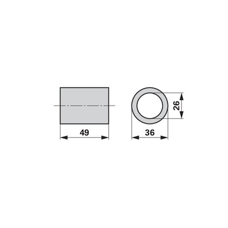 Lagerbuchse PVC 26 x 36 x 49 mm – Buchsen Ersatzteil