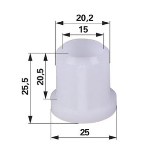 Buchse AD 25 x ID 15 x L 25,5 mm - F5801804 - 837700E zu Vogel & Noot – Buchsen Ersatzteil