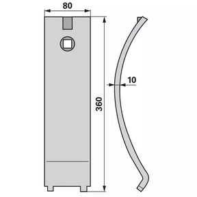 Leitblech - Arbeitsbreite 80 mm – Grubber Ersatzteil