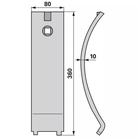 Leitblech - Arbeitsbreite 80 mm – Grubber Ersatzteil