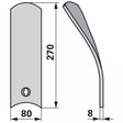 Leitblech - rechts - Arbeitsbreite 80 mm – Egge Leitbleche Ersatzteil