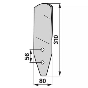 Leitblech - rechts - Länge 310 mm – Bodenbearbeitung Ersatzteil