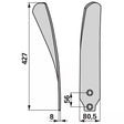 Leitblech - schmal, links - Länge 427 mm – Bodenbearbeitung Ersatzteil