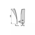 Leitblech links - Arbeitsbreite 60 mm – Grubber Ersatzteil
