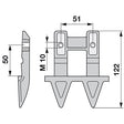 Aebi Doppelmulchfinger AM24071.01 – Landtechnik Ersatzteil