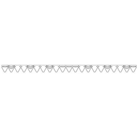 Mähmesser L 160 cm, 21 Klingen, gezahnt, anstelle von Rapid 253012 – Klingen für Balkenmäher Ersatzteil
