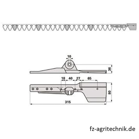 Mähmesser 150 cm Mörtl NY 4 KGR mit 26 Klingenspitzen – Landtechnik Ersatzteil