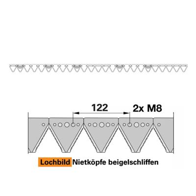 Mähmesser 257095 gezahnt zu Rapid – Messer für Scheibenmähwerk Ersatzteil