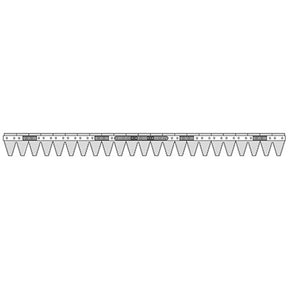 Mähmesser L 135 cm, 27 Klingen, gezahnt, anstelle von Aebi 590.58740T – Klingen für Balkenmäher Ersatzteil