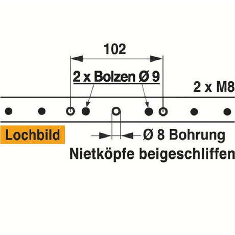 Mähmesser L 117 cm, 23 Klingen, glatt, ESM 2481050 – Klingen für Scheibenmähwerk Ersatzteil