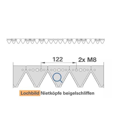 Mähmesser M740 gezahnt zu Rapid – Balkenmäher Ersatzteil