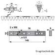 Mähmesser 97 cm Reform B590.489260 mit 19 Klingenspitzen – Klingen für Scheibenmähwerk Ersatzteil