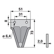 Mähmesserklinge glatt, 2-Loch ESM 3440091 – Klingen für Scheibenmähwerk Ersatzteil